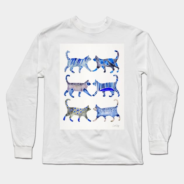 Blue Cat Collection Long Sleeve T-Shirt by CatCoq